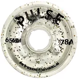 Kółka do wrotek Atom Pulse 65x37mm/78a przezroczyste z brokatem (4szt.)