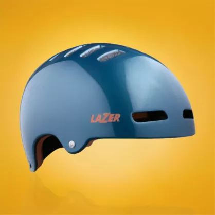 Kask Lazer Armor 2.0 + LED Blue Oil niebieski połysk