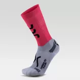 Skarpety damskie UYN Run Compression Fly szaro-koralowe