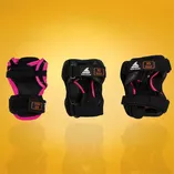 Ochraniacze dziecięce Rollerblade Skate Gear Junior 3-pak czarno-różowe