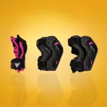 Ochraniacze dziecięce Rollerblade Skate Gear Junior 3-pak czarno-różowe