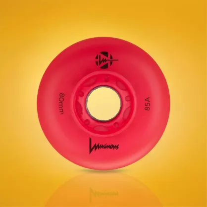 Świecące kółka Luminous LED 80 mm / 85A czerwone (4 szt.)