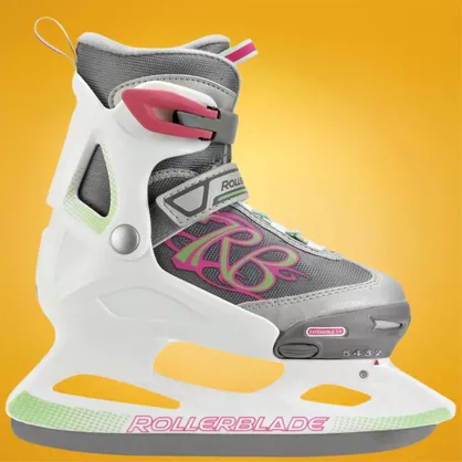 Łyżwy dziecięce regulowane Rollerblade Ice G biało-miętowe