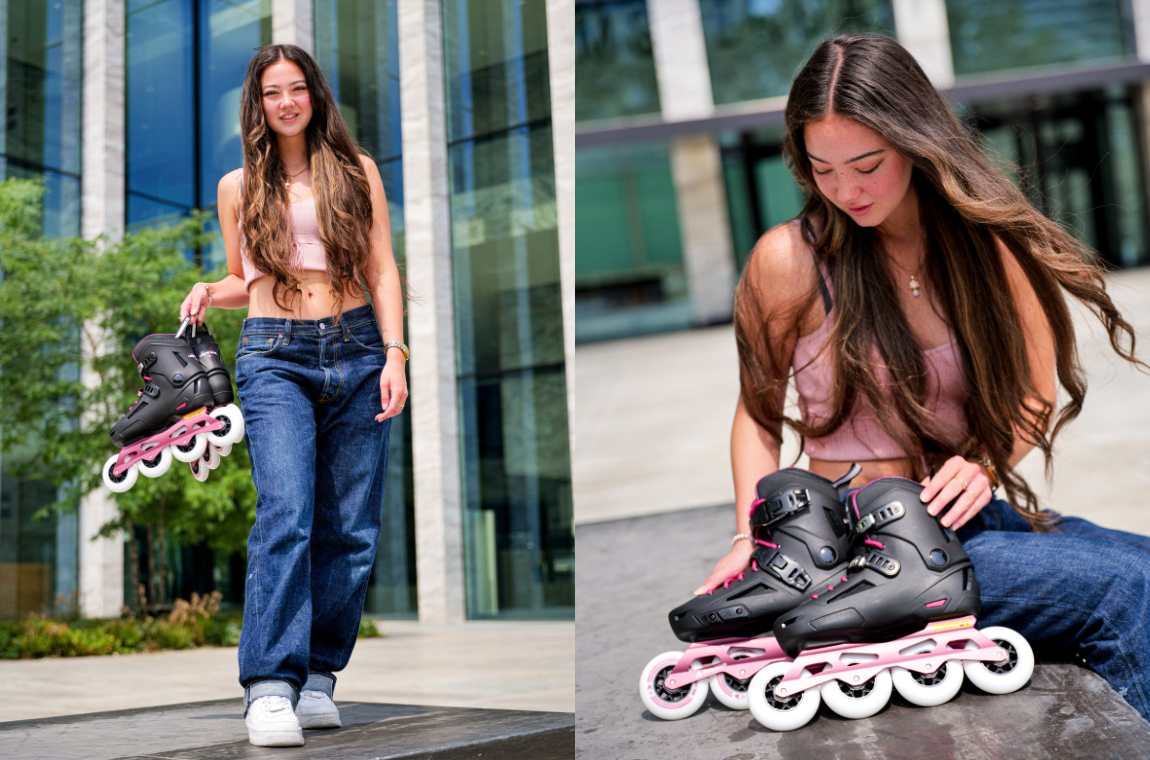 Rolki Rollerblade Lightning 90 W czarno-burgundowe
