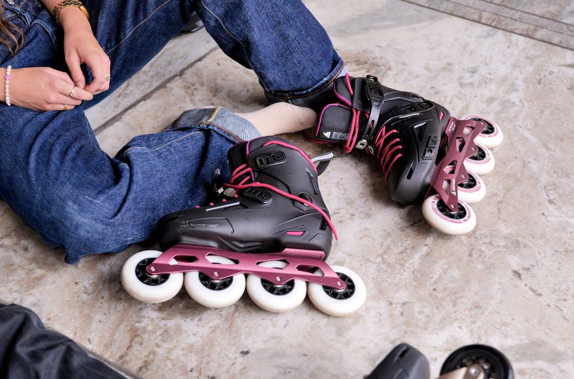 Rolki Rollerblade Lightning 90 W czarno-burgundowe