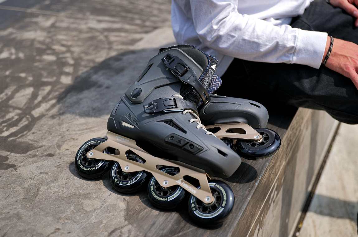 Rolki Rollerblade Lightning 90 grafitowo-beżowe