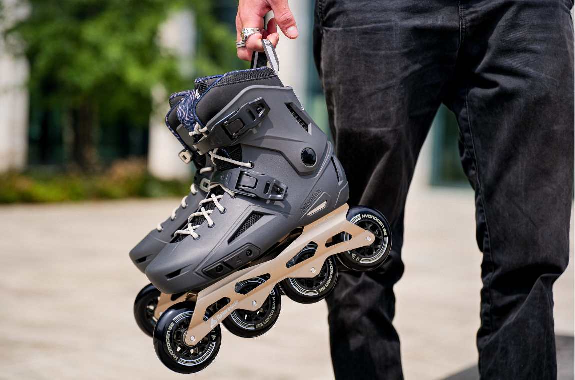 Rolki Rollerblade Lightning 90 grafitowo-beżowe