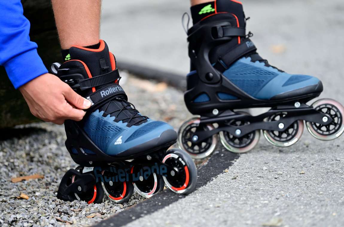 Rolki Rollerblade Macroblade 90 Niebiesko-Pomarańczowe