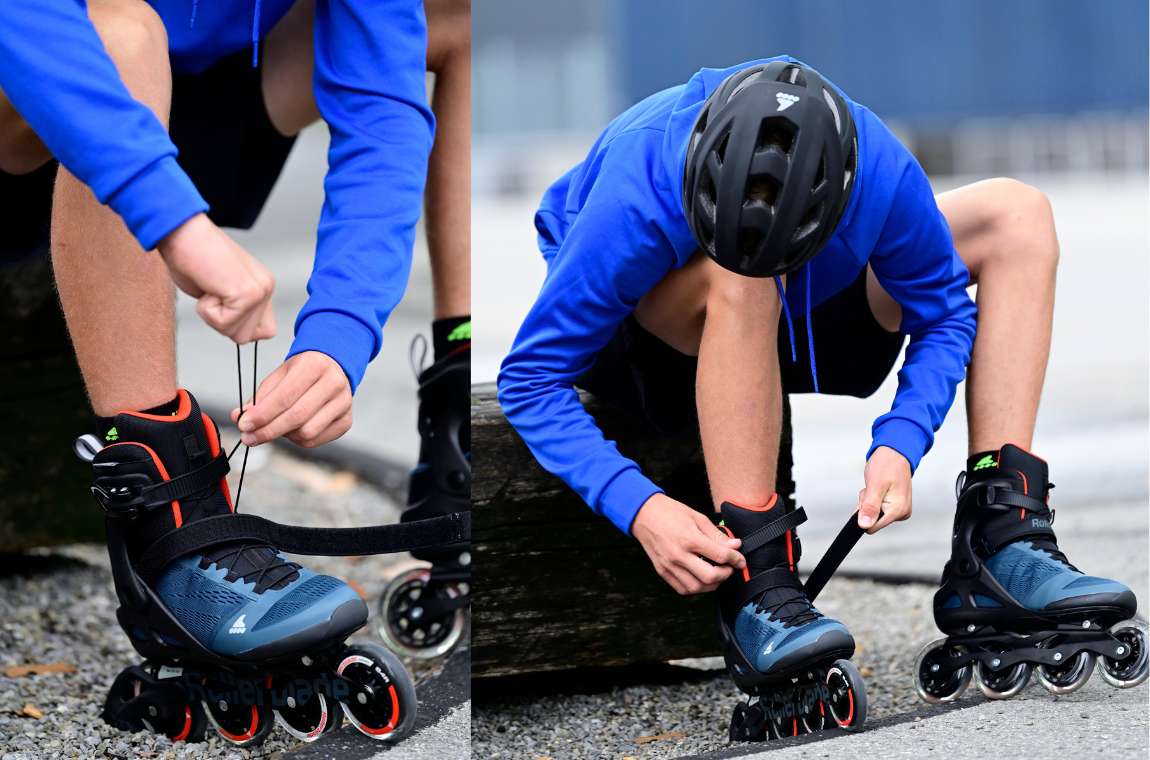 Rolki Rollerblade Macroblade 90 Niebiesko-Pomarańczowe