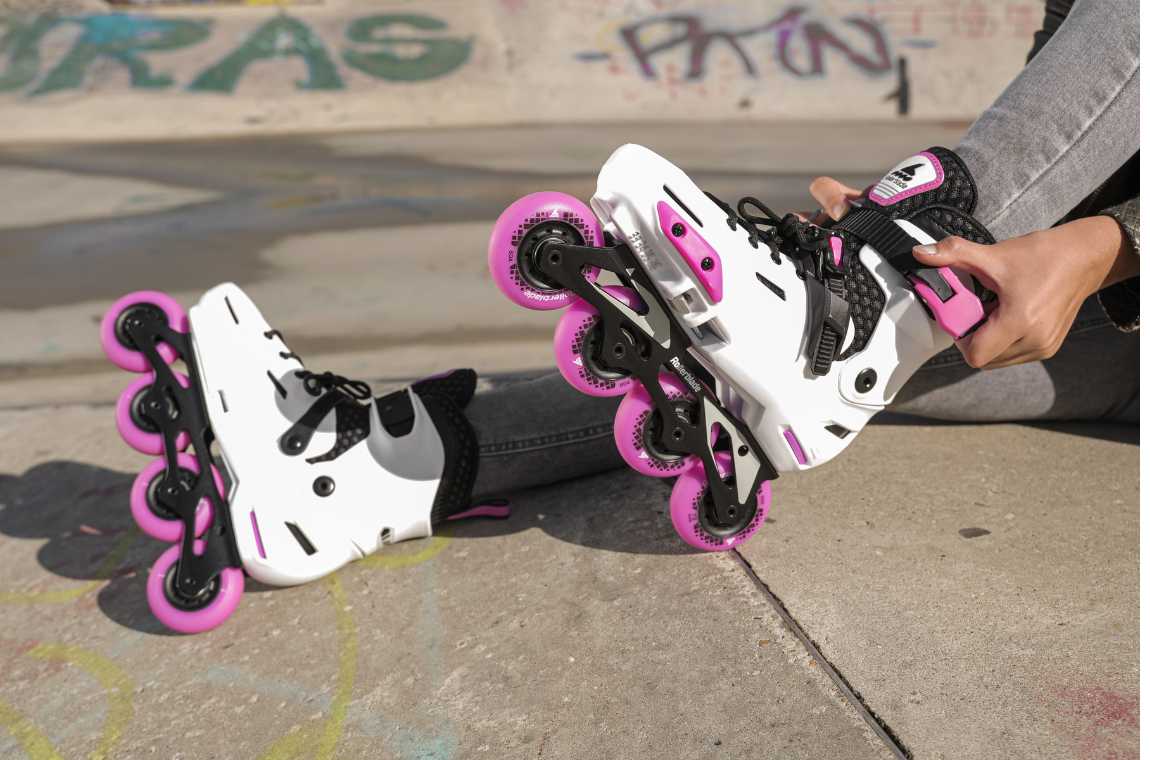 Rolki Rollerblade Apex G biało-różowe