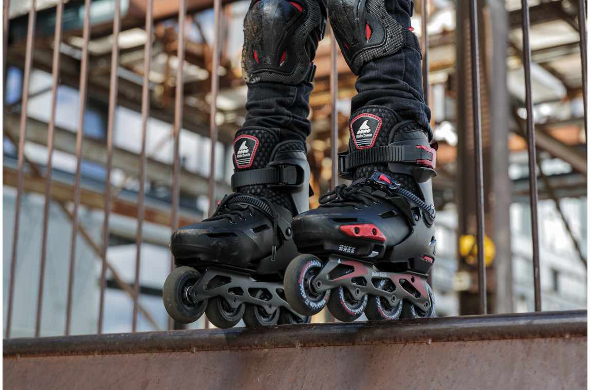 Rolki dziecięce Rollerblade Apex czarno-czerwone