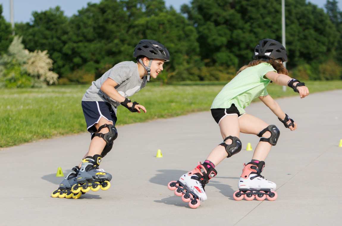 Rolki dziecięce Rollerblade Apex platynowo-koralowe