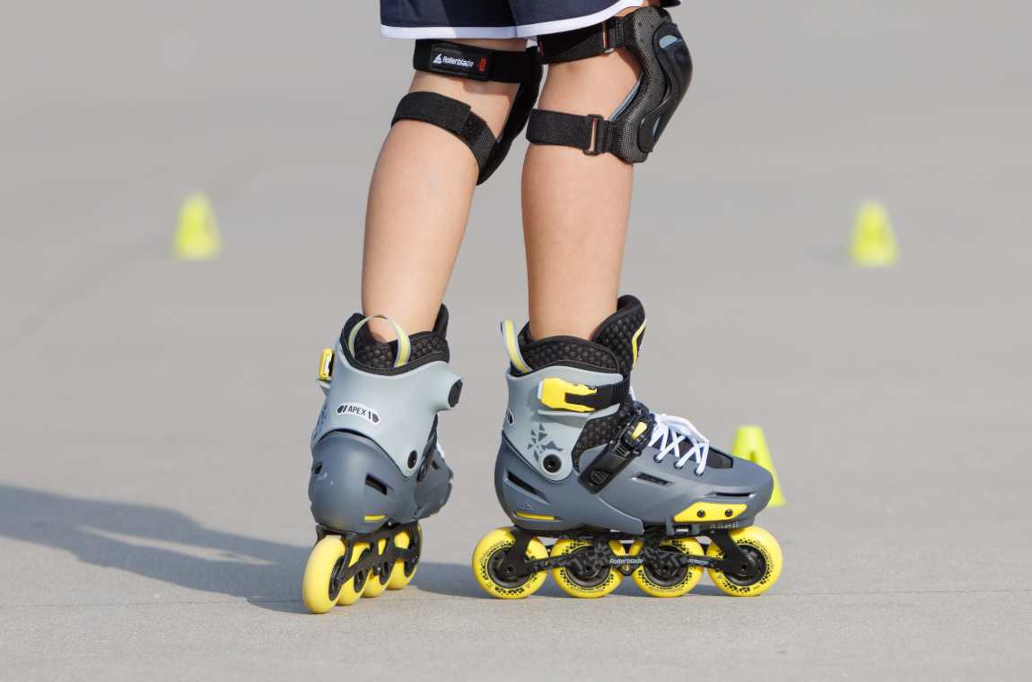 Rolki dziecięce Rollerblade Apex szaro-żółte