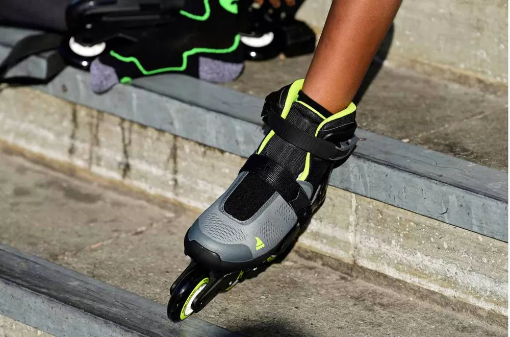 Rolki Rollerblade Microblade Free 3WD szaro-limonkowe