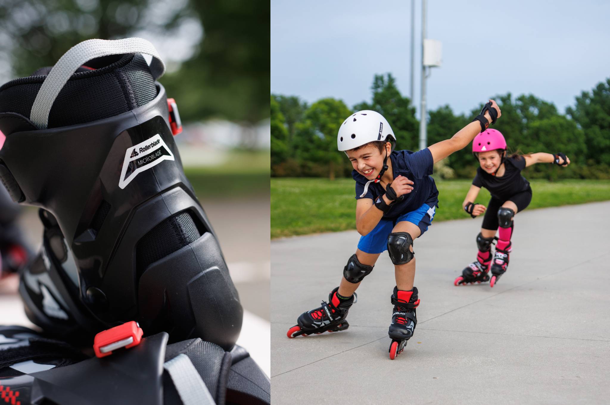 Rolki Rollerblade Microblade Free czarno-czerwone