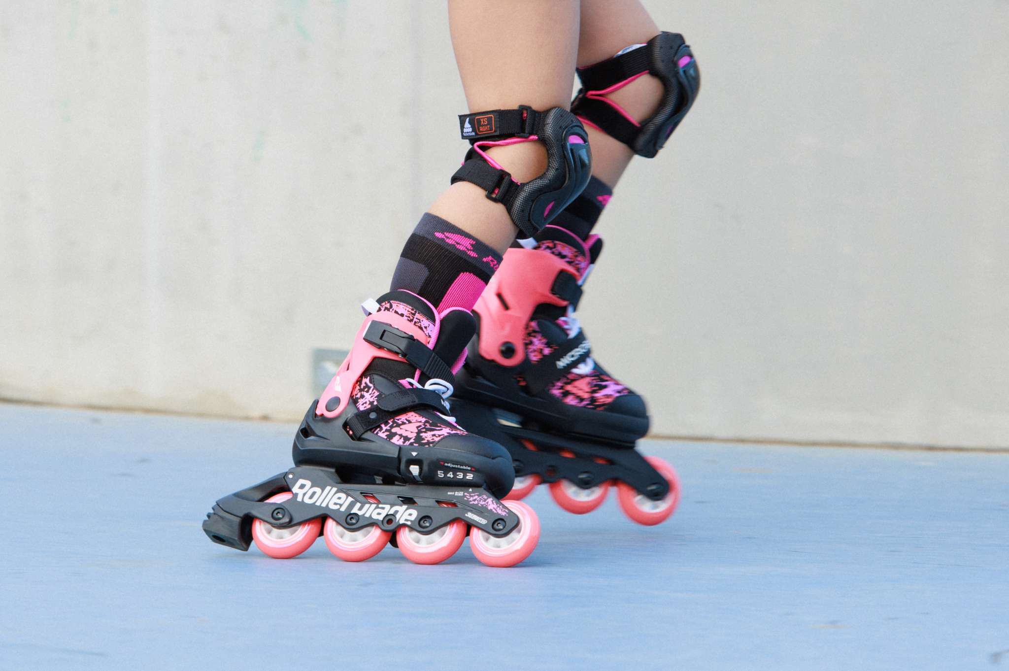 Rolki dziecięce Rollerblade Microblade SL czarno-koralowe