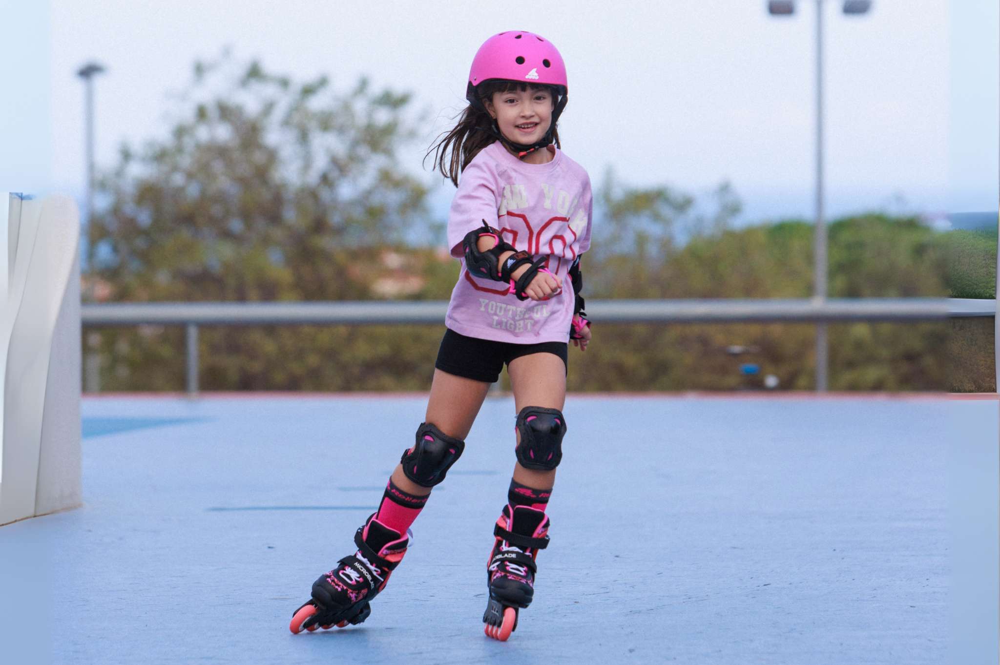 Rolki dziecięce Rollerblade Microblade SL czarno-koralowe