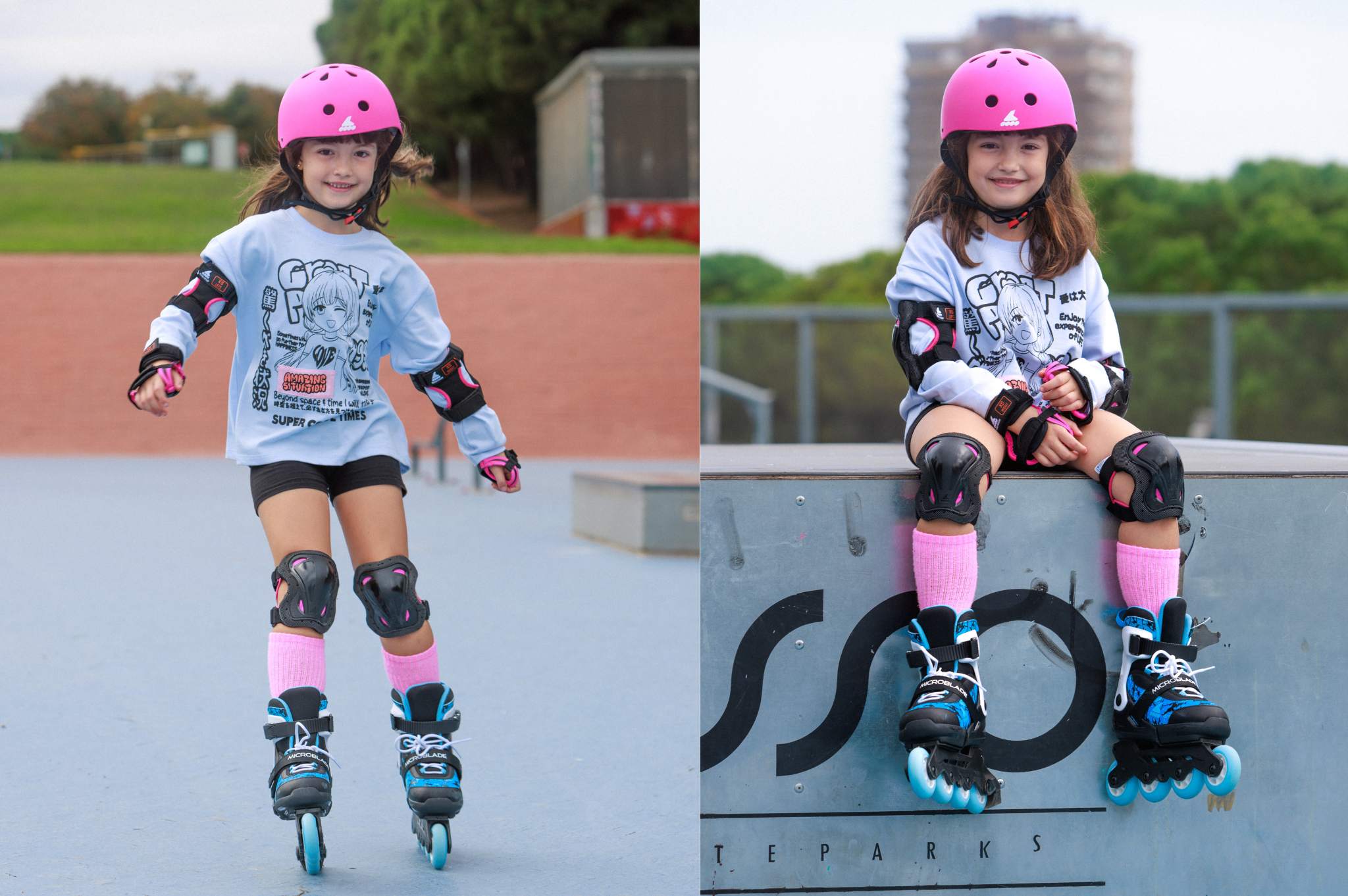 Rolki dziecięce Rollerblade Microblade SL czarno-niebieskie