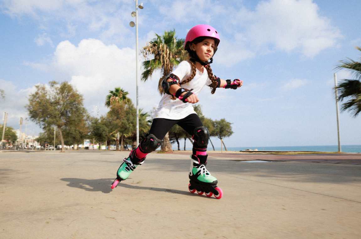 Rolki dziecięce Rollerblade Microblade XT czarno-miętowo-różowe