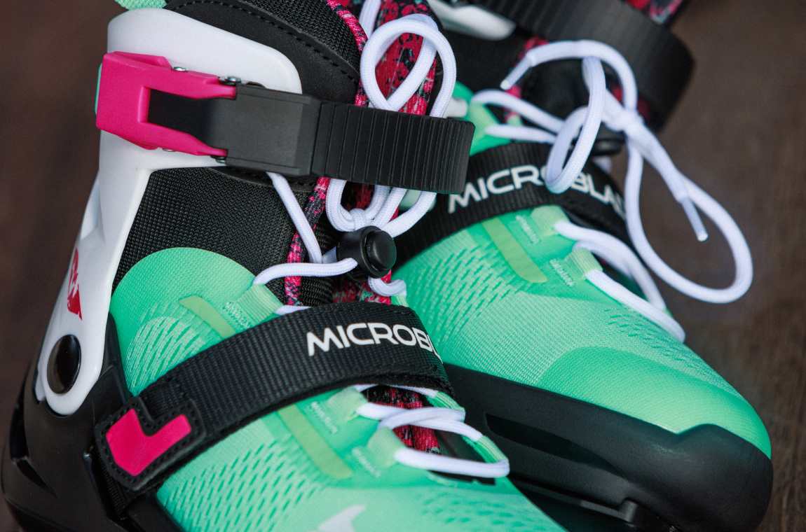 Rolki dziecięce Rollerblade Microblade XT czarno-miętowo-różowe