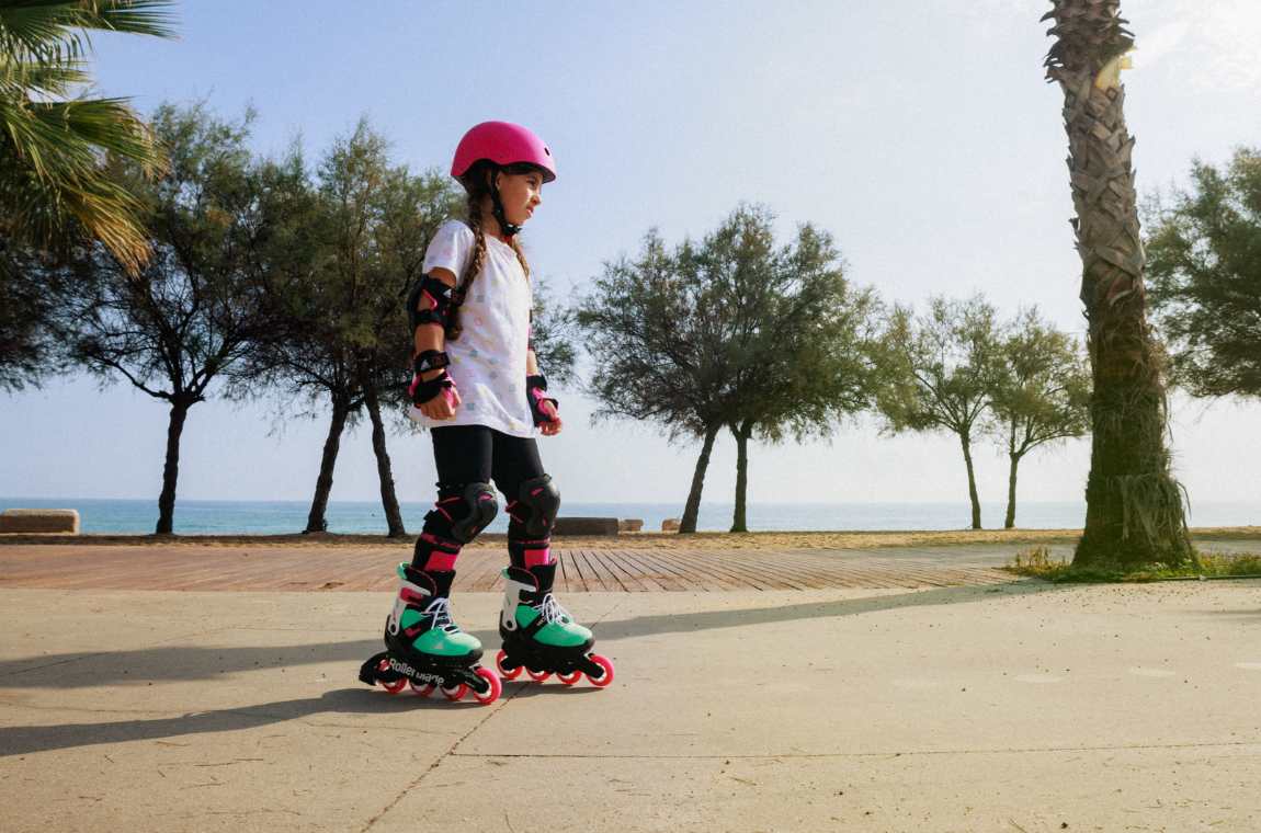 Rolki dziecięce Rollerblade Microblade XT czarno-miętowo-różowe