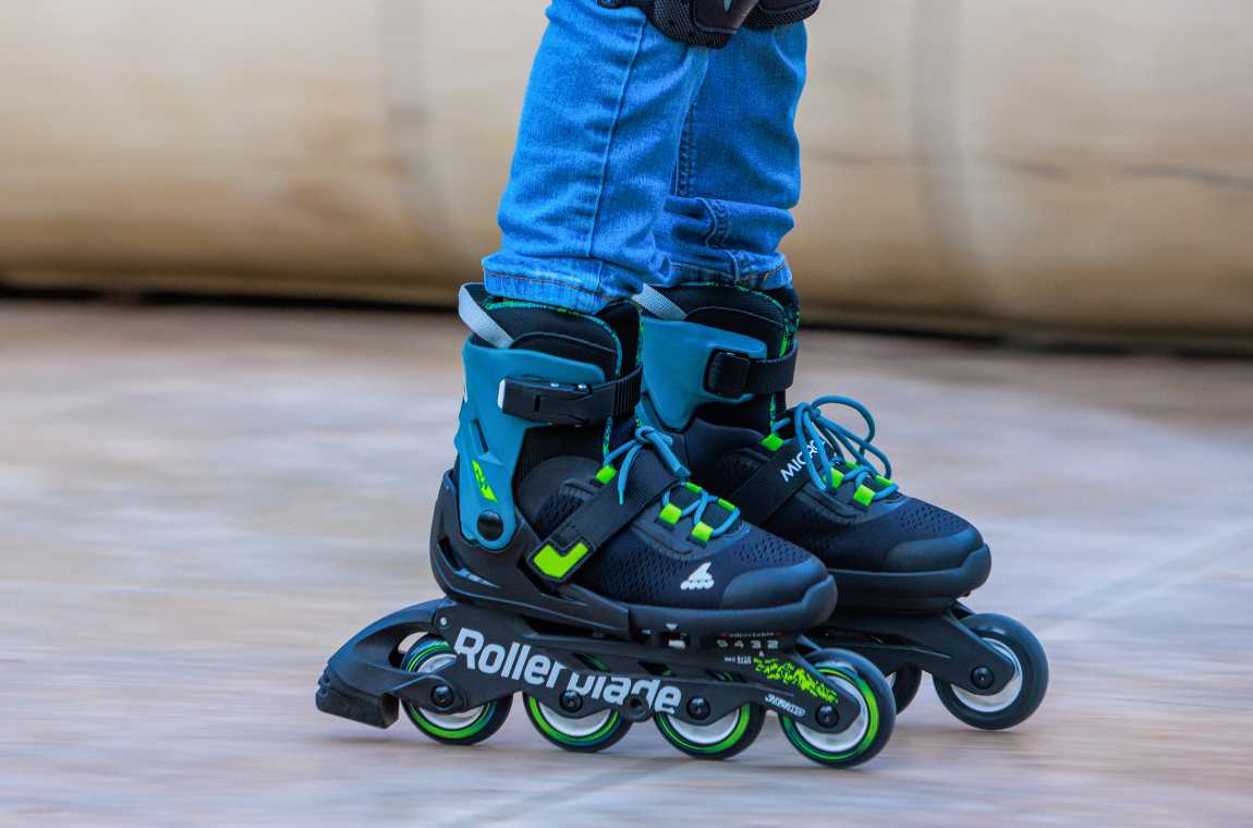 Rolki dziecięce Rollerblade Microblade XT czarno-zielone