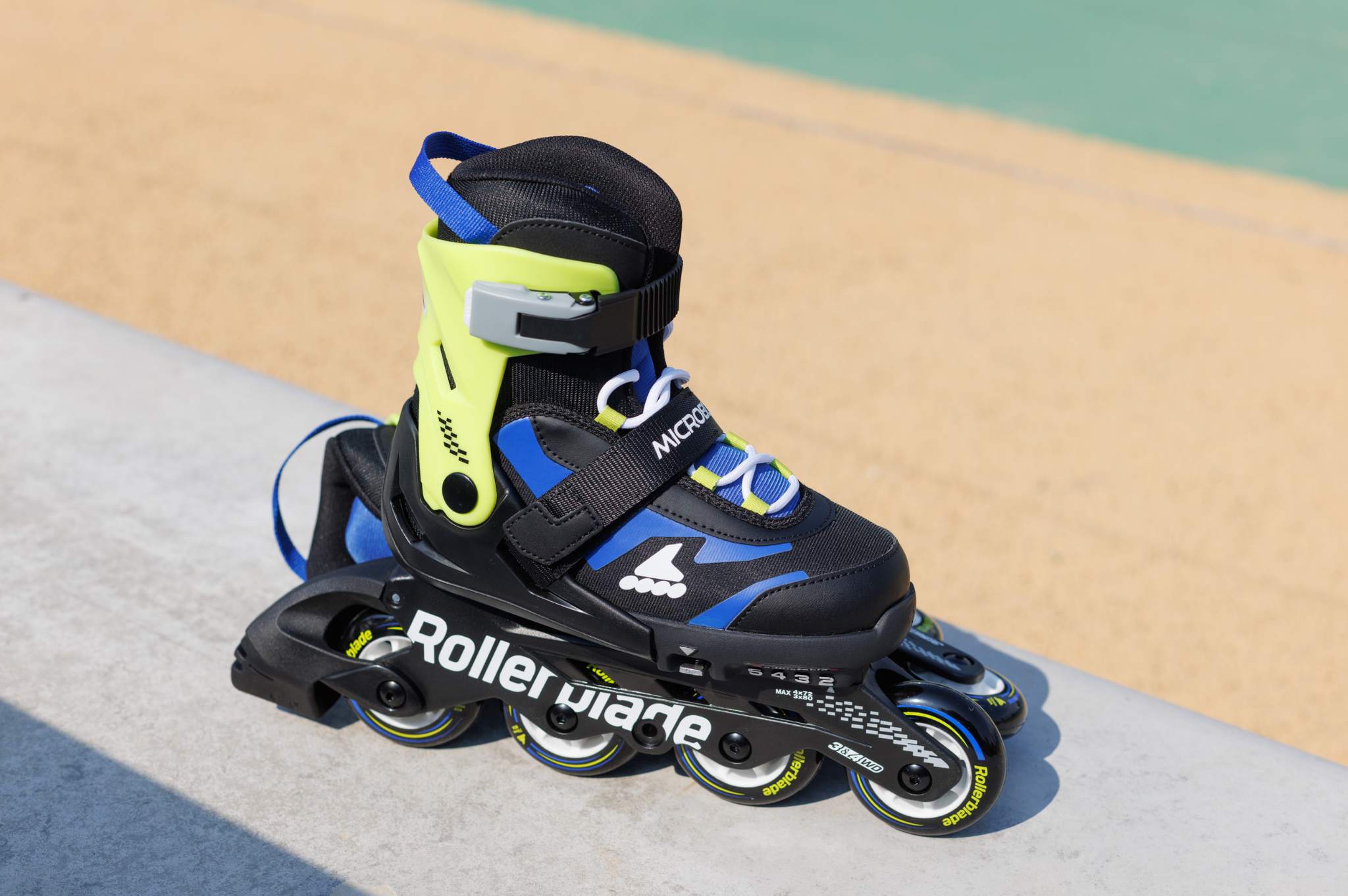 Rolki dziecięce Rollerblade Microblade czarno-niebiesko-zielone