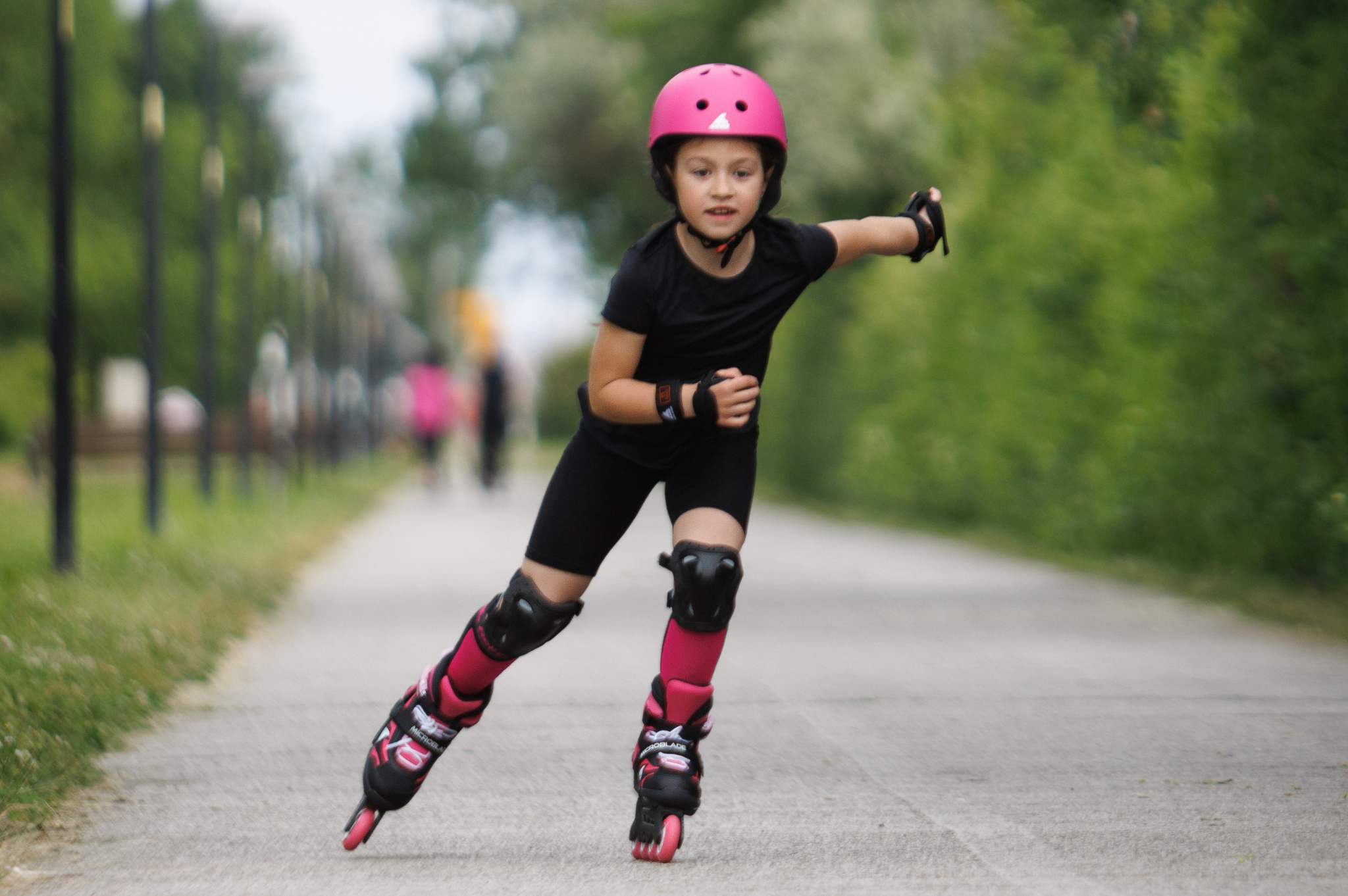 Rolki dziecięce Rollerblade Microblade czarno-różowe
