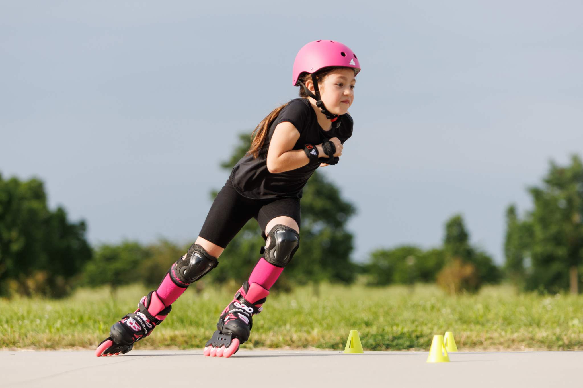 Rolki dziecięce Rollerblade Microblade czarno-różowe