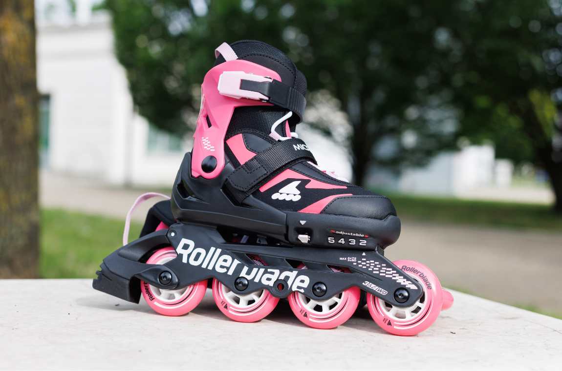 Rolki dziecięce Rollerblade Microblade czarno-różowe
