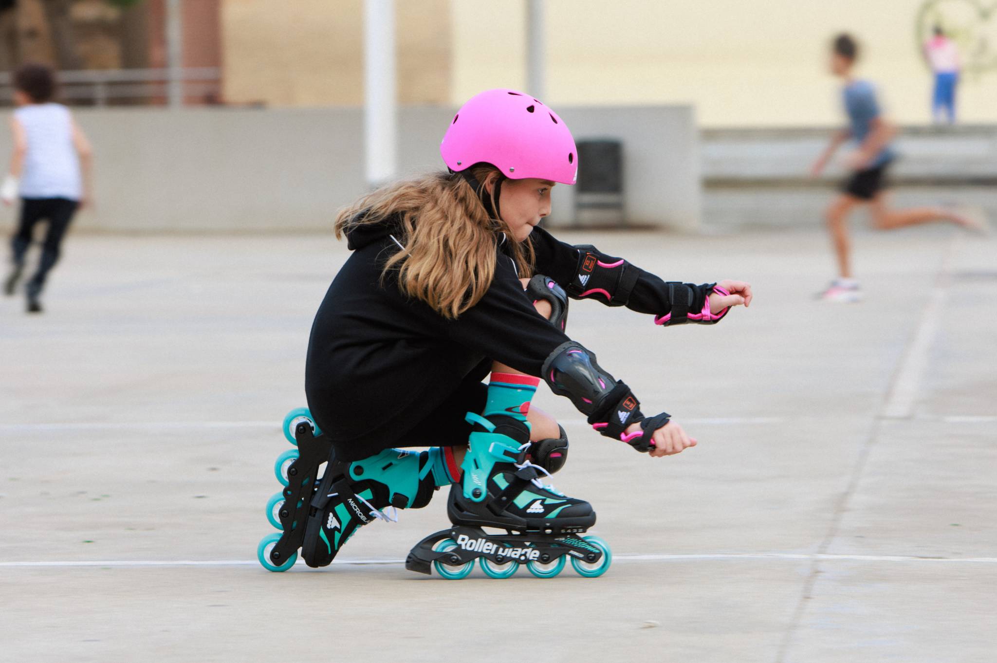 Rolki dziecięce Rollerblade Microblade czarno-turkusowe