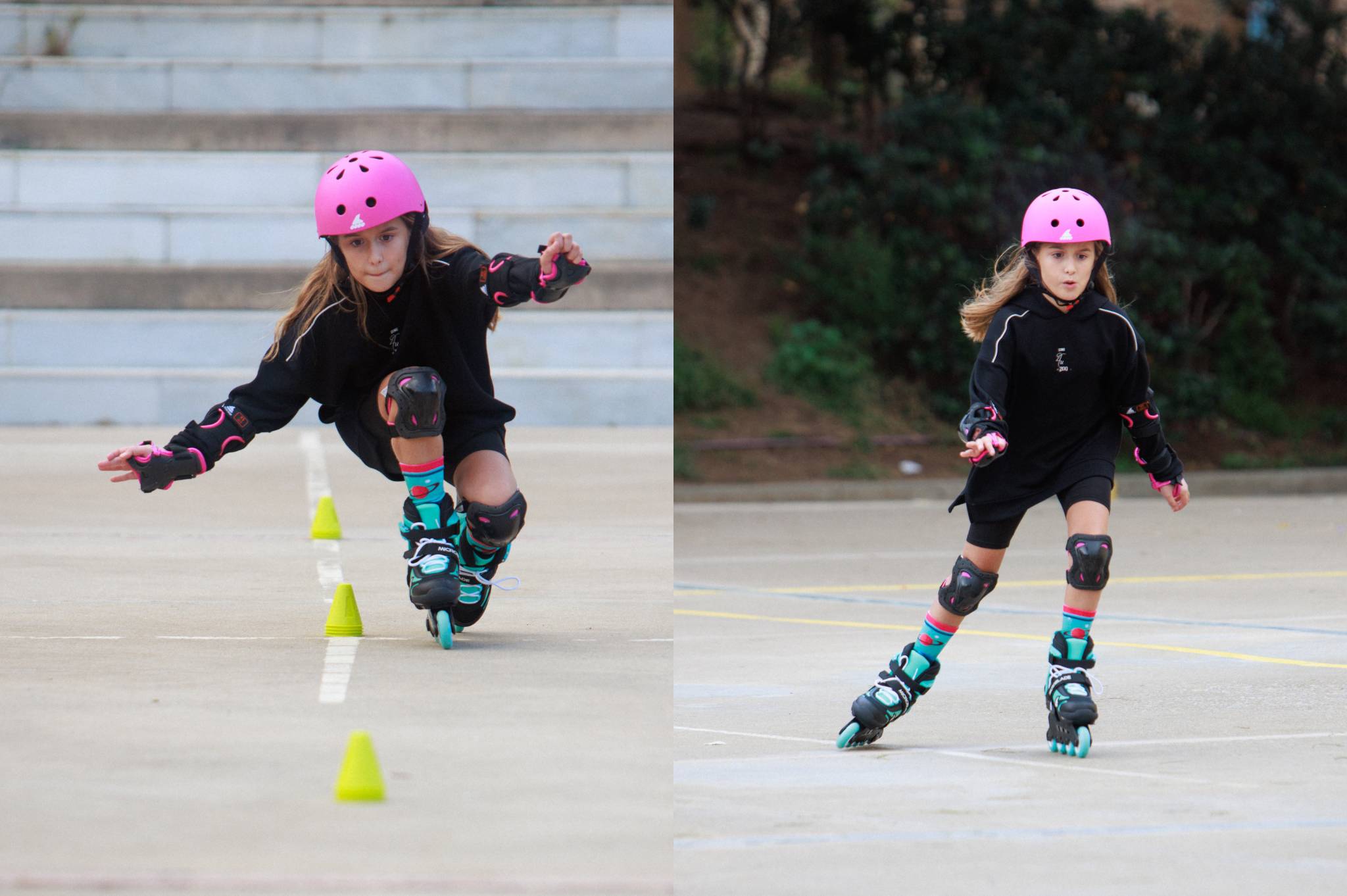 Rolki dziecięce Rollerblade Microblade czarno-turkusowe