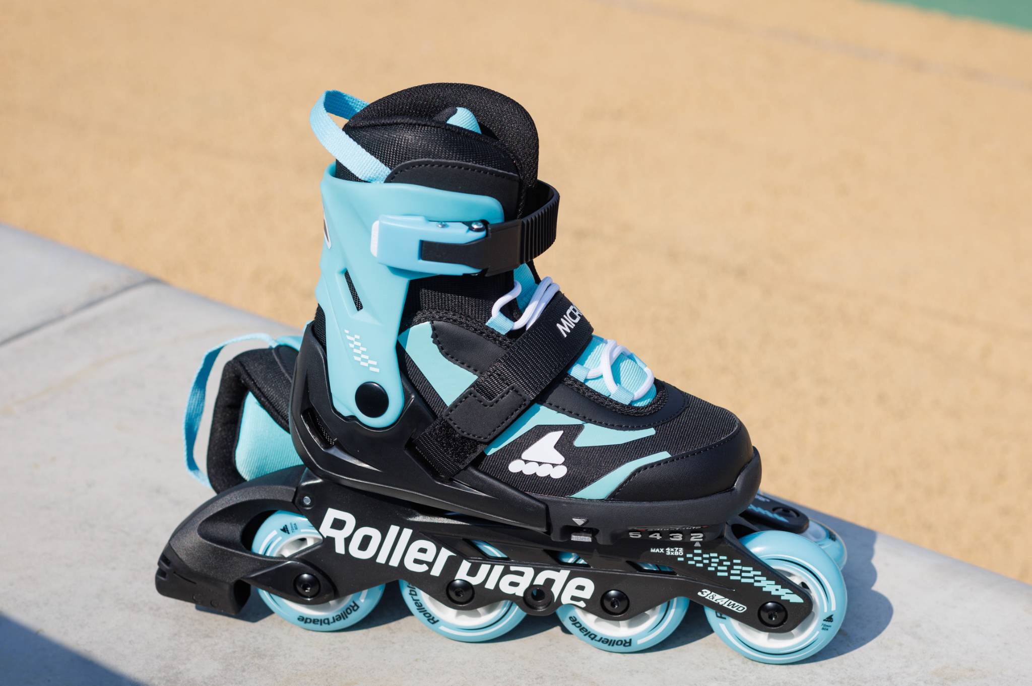 Rolki dziecięce Rollerblade Microblade czarno-turkusowe