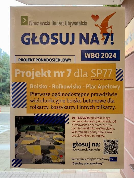 Projekt WBO. Projekt numer 7 dla Szkoły Podstawowej numer 77