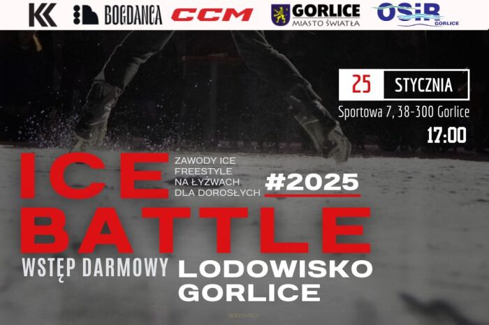 Ice Battle 2025 Gorlice. Zawody ice freestyle w jeździe na łyżwach.